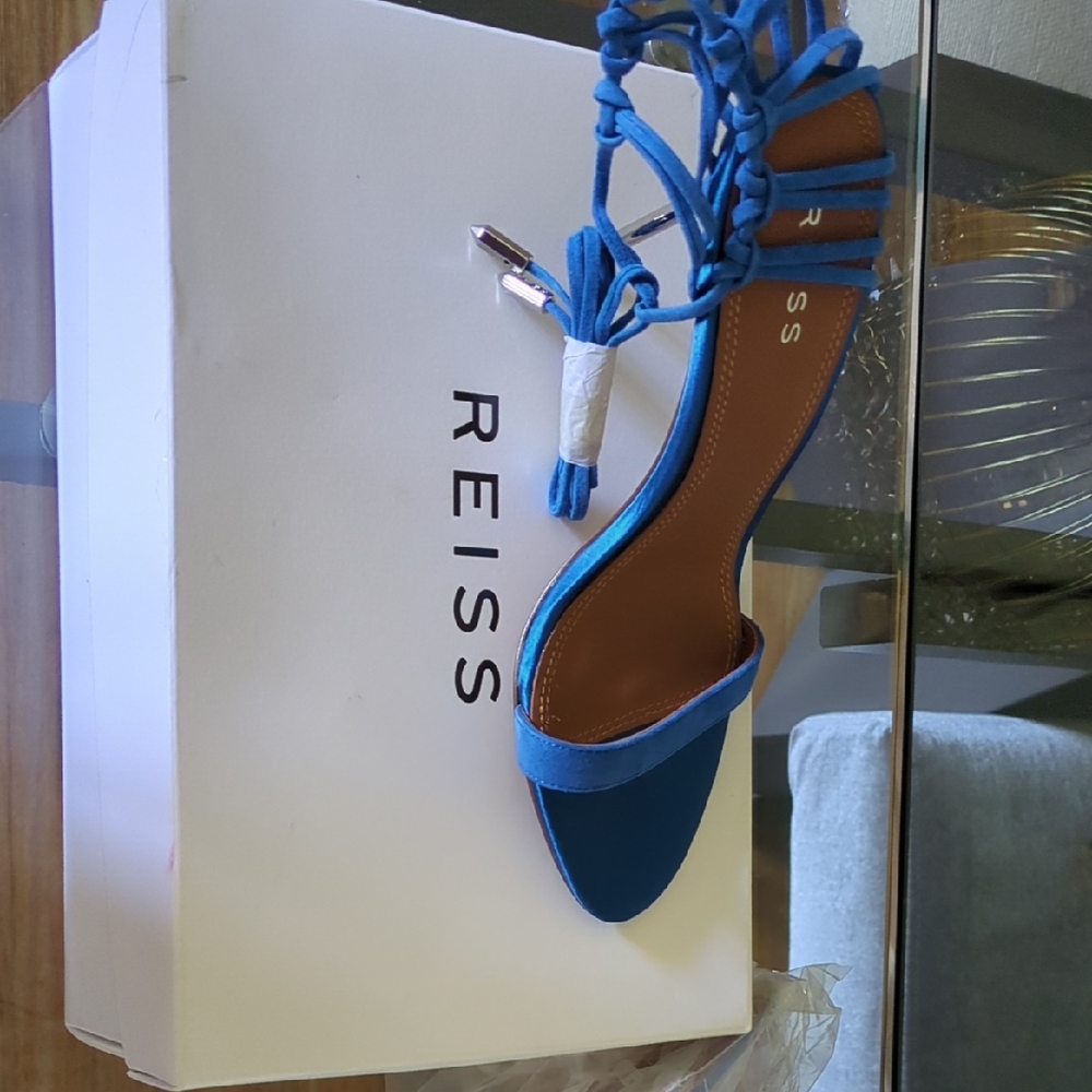 Reiss Blue Sandals with Delicate Straps